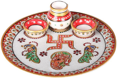 Apkamart Handcrafted Decorative Marble Puja Plate - 6 Inch - With Kalash - Religious Plates for Festivals, Home Decoration, Puja Ghar and Gifts Marble(Multicolor)
Apkamart Handcrafted Decorative Marble Puja Plate - 6 Inch - With Kalash - Religious Plates for Festivals, Home Decoration, Puja Ghar and Gifts Marble(Multicolor)