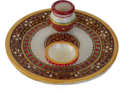 DivineCrafts Makrana Marble Kundan Studded Multiutility Marble(1 Pieces, Multicolor)
DivineCrafts Makrana Marble Kundan Studded Multiutility Marble(1 Pieces, Multicolor)