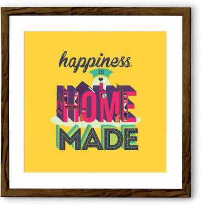 Happiness Home Fine Art Print(24 inch X 24 inch, Framed)