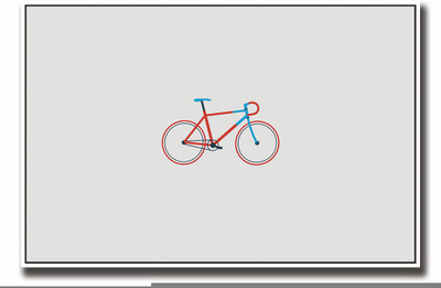 Posterhouzz Colourful bicycle art Fine Art Print(12 inch X 18 inch, Rolled)