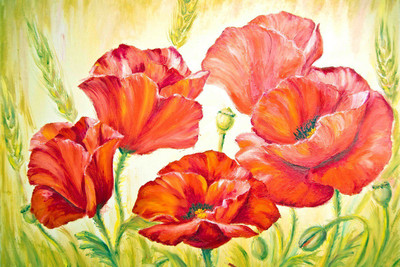 Floral Painting Canvas Art(24 inch X 36 inch)