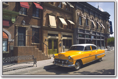 Yellow Cab Paper Print(12 inch X 18 inch)