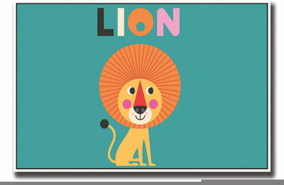 Posterhouzz Lion Colourful artistic Fine Art Print(12 inch X 18 inch, Rolled)