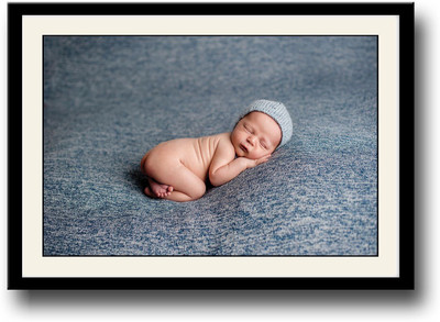 Sweet newborn baby sleeping Fine Art Print(10 inch X 14 inch, Framed)