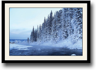 Frozen River Fine Art Print(10 inch X 14 inch, Framed)