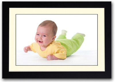 Baby In Yellow and Green Fine Art Print(14 inch X 20 inch, Framed)