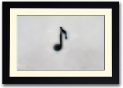 Music Sign Fine Art Print(14 inch X 20 inch, Framed)