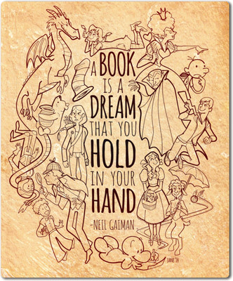Book In Hand Paper Print(14.5 inch X 12 inch, Hardboard Mounted)