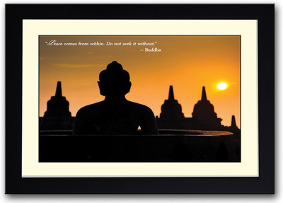 Buddha Quote Fine Art Print(14 inch X 20 inch, Framed)
