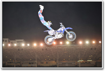 Bike Stunt Paper Print(12 inch X 18 inch)