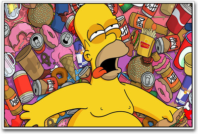 Hungry Bart from the Simpsons Paper Print(12 inch X 18 inch)