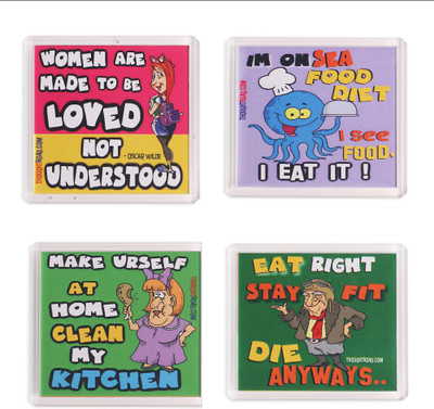 Thoughtroad Hungry For Change Fridge Magnet Pack of 4