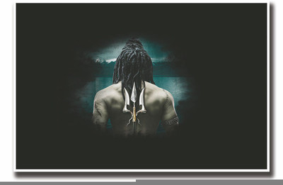 Posterhouzz Lord Shiva back Fine Art Print(12 inch X 18 inch, Rolled)