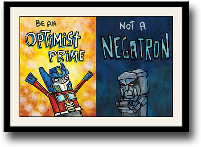 Optimist Prime inspirational Fine Art Print(10 inch X 14 inch, Framed)