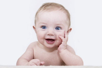 Child's Love - Surprised Baby Paper Print(12 inch X 18 inch, Stretched)