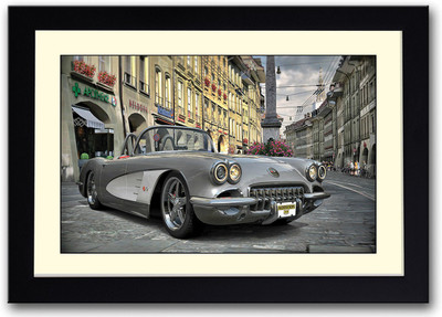 Chevrolet Corvette Fine Art Print(14 inch X 20 inch, Framed)