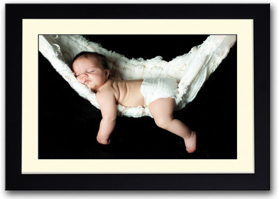 Baby Sleeping In A Swing Fine Art Print(14 inch X 20 inch, Framed)
