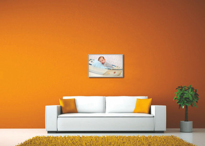 Amazing cute baby on small boat Fine Art Print(12 inch X 18 inch, Rolled)