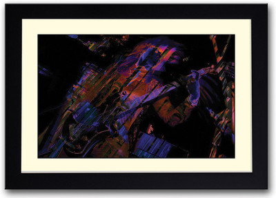 Music Guitar Fine Art Print(14 inch X 20 inch, Framed)