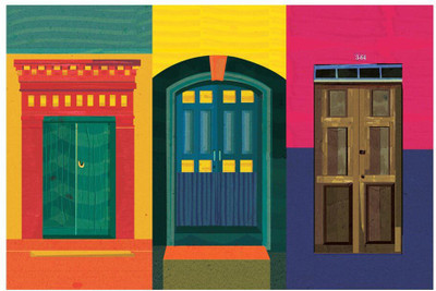 3 Doors Fine Art Print(24 inch X 16 inch, Rolled)