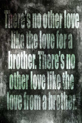 No Other Love Like The Love Of A Brother Paper Print(18 inch X 12 inch, Rolled)