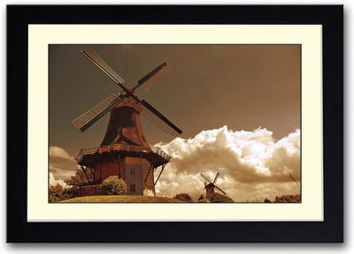 Windmill Fine Art Print(14 inch X 20 inch, Framed)