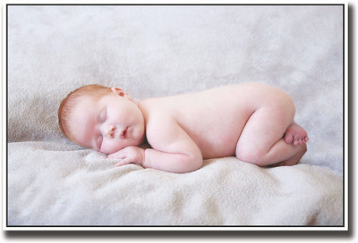 Baby on a white carpet Fine Art Print(12 inch X 18 inch, Rolled)