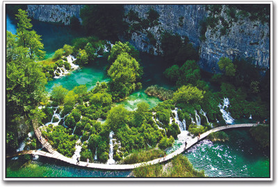 Plitvice Lakes National Park Aerial Paper Print(12 inch X 18 inch)