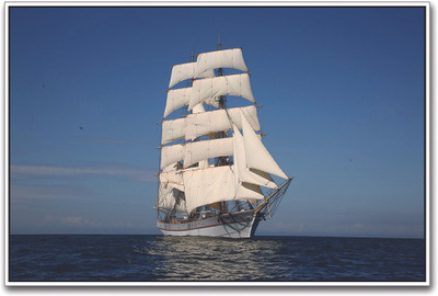 Ship Sailing Paper Print(12 inch X 18 inch)