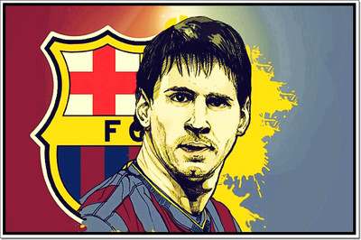 Posterhouzz Lionel Messi Poster Paper Print(12 inch X 18 inch, Rolled)