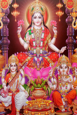 ESP Creation Lord Gnesha Maa Laxmi And Maa Sarswati 12x18 Inch Paper Poster Paper Print(18 inch X 12 inch, Rolled)
ESP Creation Lord Gnesha Maa Laxmi And Maa Sarswati 12x18 Inch Paper Poster Paper Print(18 inch X 12 inch, Rolled)