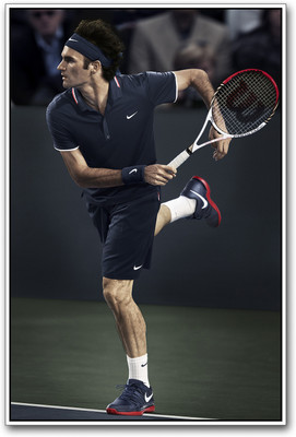 Roger Federer playing Tennis Paper Print(18 inch X 12 inch)