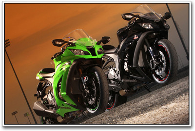 Kawasaki Ninja bike Paper Print(12 inch X 18 inch)