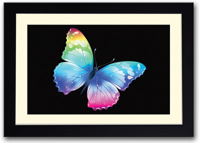 Colourful Butterfly With Black Background Fine Art Print(14 inch X 20 inch, Framed)
Colourful Butterfly With Black Background Fine Art Print(14 inch X 20 inch, Framed)