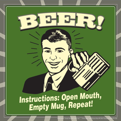 Posterhouzz Beer! Instructions: Open Mouth, Empty Mug, Repeat! Poster Fine Art Print(12 inch X 12 inch, Rolled)
Posterhouzz Beer! Instructions: Open Mouth, Empty Mug, Repeat! Poster Fine Art Print(12 inch X 12 inch, Rolled)