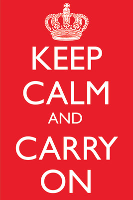Keep Calm And Carry On Paper Print(24 inch X 16 inch)