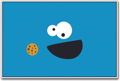 Cookie Monster Paper Print(12 inch X 18 inch)