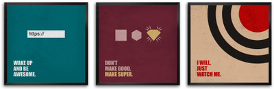 Awesome, Make Super, I Will Business Quotes (Set Of 3) Paper Print(8.8 inch X 8.8 inch, Framed)
Awesome, Make Super, I Will Business Quotes (Set Of 3) Paper Print(8.8 inch X 8.8 inch, Framed)