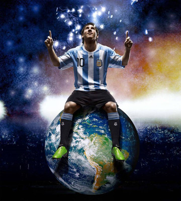 Lionel Messi Photographic Paper(18 inch X 12 inch, Rolled)