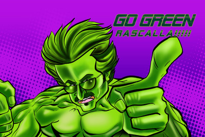 Rajnikanth Go Green Rascalla Paper Print(12 inch X 18 inch)