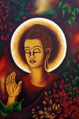 Oshi - Budhha Fine Art Paper Print(18 inch X 12 inch, Streched)