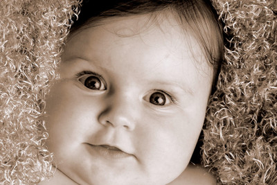 oshi - Baby with Big Eyes Paper Print(12 inch X 18 inch)