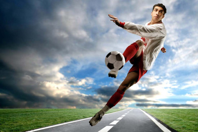 Lets Play Football Paper Print(12 inch X 18 inch, Rolled)