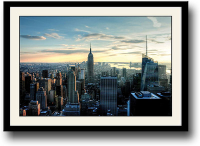 Empire State City Fine Art Print(10 inch X 14 inch, Framed)