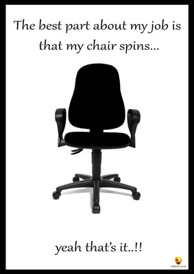 Bheja Fry Poster Chair Spins (42 cm x 29.7 cm) Paper Print(16.53 inch X 11.69 inch, Rolled)