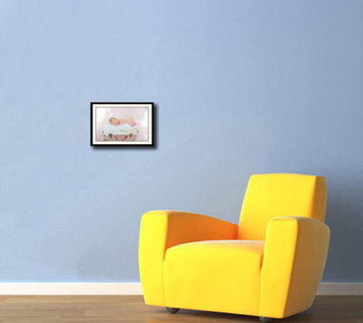 Baby sleeping in net Fine Art Print(10 inch X 14 inch, Framed)