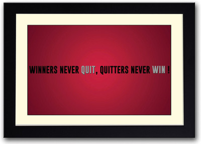 Winners never Quit motivational quote Fine Art Print(14 inch X 20 inch, Framed)
Winners never Quit motivational quote Fine Art Print(14 inch X 20 inch, Framed)