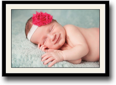 Smiling super cute baby Fine Art Print(10 inch X 14 inch, Framed)