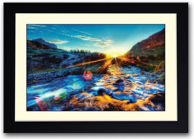 Mountain Sunrise Fine Art Print(14 inch X 20 inch, Framed)