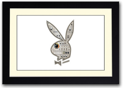 Radio Console Bunny Rabbit Art Fine Art Print(14 inch X 20 inch, Framed)